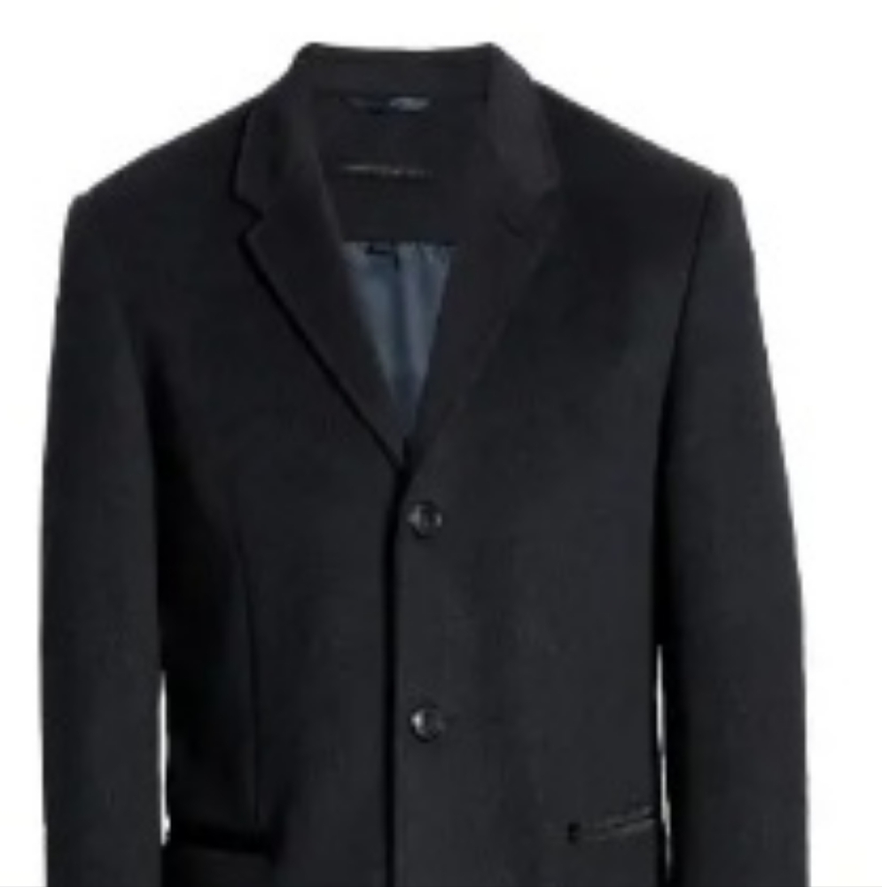 John Varvatos Star Usa Men's Devin Wool Blend Top Coat, Size XXL